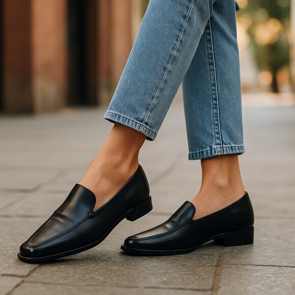 TOD'S Gommino Driving Leather Black Loafers Women's Size Made